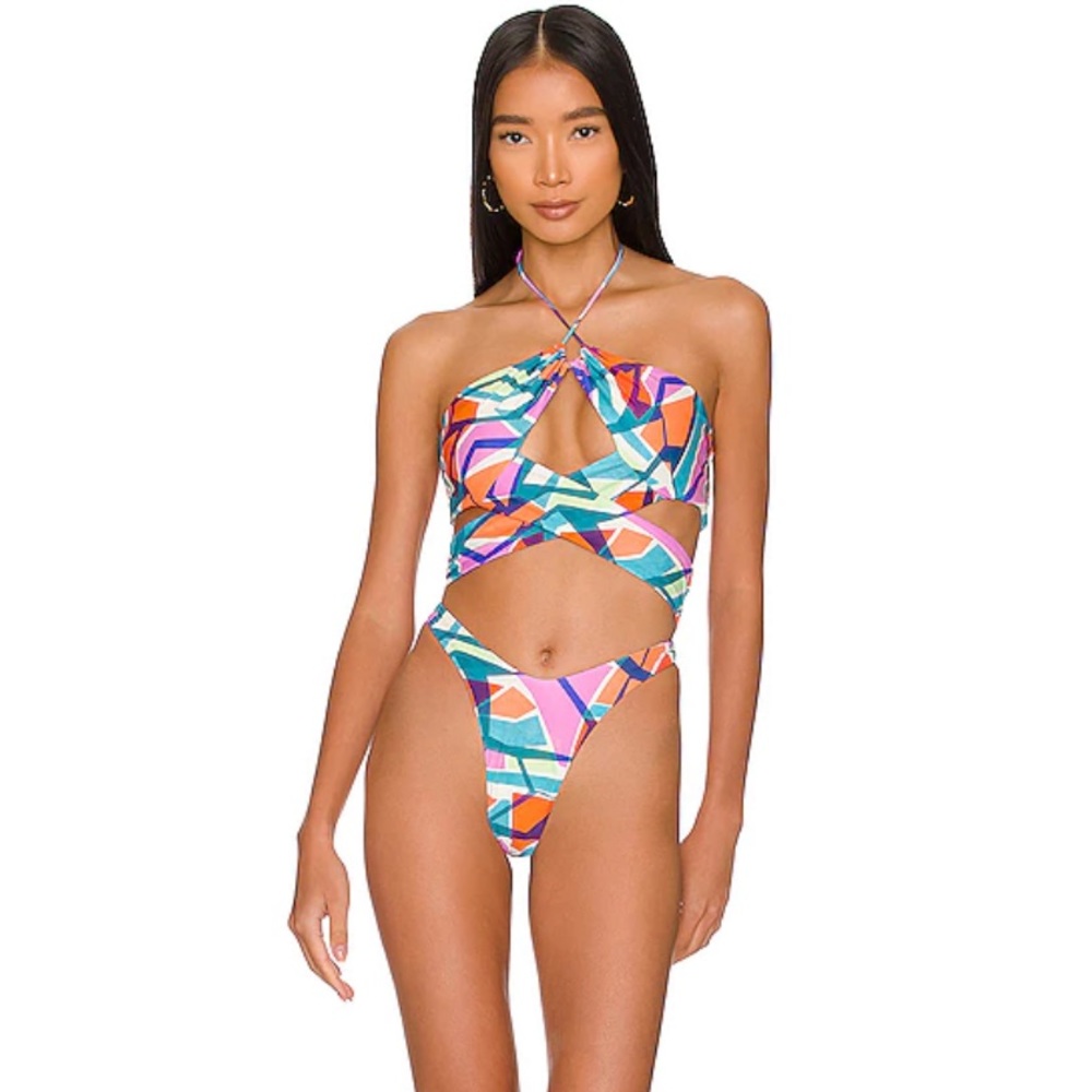 Lovers and friends in Turqouise Cabana One piece swimwear